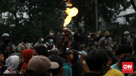 Polisi Antisipasi Perusuh Susup Demo Tolak Omnibus Law