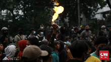 Polisi Antisipasi Perusuh Susup Demo Tolak Omnibus Law