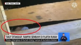 VIDEO: Takut Ditangkap, Rampok Sembunyi di Plafon Rumah