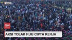 VIDEO: Demo Tolak RUU Ciptaker di Patung Kuda Dibubarkan