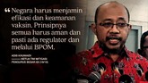 CELOTEH: Hati-hati Obsesi Vaksin Covid-19 Pemerintah menargetkan vaksinasi pada 2021. Namun, sejumlah pihak mengingatkan pemerintah berhati-hati demi mencegah dampak negatif vaksin Covid-19.