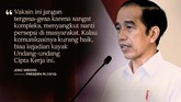 CELOTEH: Hati-hati Obsesi Vaksin Covid-19 Pemerintah menargetkan vaksinasi pada 2021. Namun, sejumlah pihak mengingatkan pemerintah berhati-hati demi mencegah dampak negatif vaksin Covid-19.