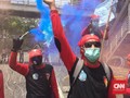 Demo Padati Patung Kuda, Massa Sesalkan Ancaman ke Buruh