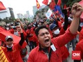 Massa Buruh Kecewa Cuma Ditemui KSP Bukan Jokowi Langsung