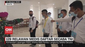 VIDEO: 129 Relawan Medis Daftar Secaba TNI