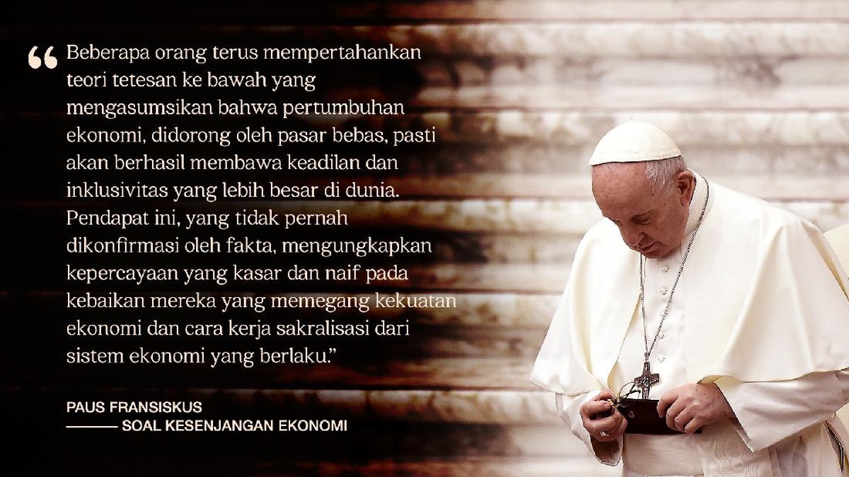 FOTO: Pernyataan Paus Fransiskus yang Mengguncang