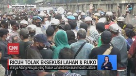 VIDEO: Ricuh Tolak Eksekusi Lahan & Ruko di Tangerang