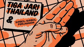 INFOGRAFIS: Tiga Jari Thailand dan Simbol-simbol Perlawanan