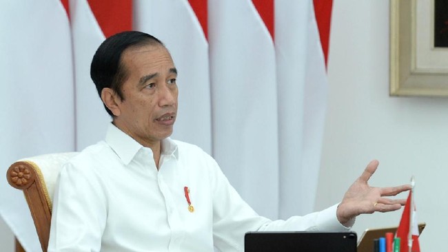 Dalam sambutannya untuk HUT Golkar, Jokowi mengatakan di saat semua negara mengalami kemunduran akibat Covid-19, indonesia justru membuat lompatan kemajuan.