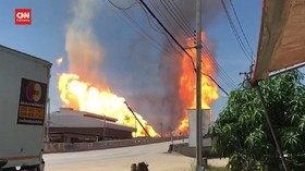 VIDEO: Pipa Gas Meledak, 3 Orang Tewas Puluhan Orang Terluka