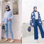 Adu Gaya OOTD Mega Iskanti vs Siti Bahjatina, Duo Hijabers Cantik