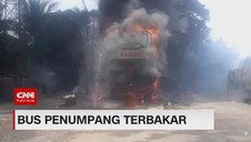 VIDEO: Bus Penumpang Terbakar Hebat di TB Simatupang