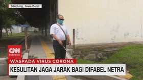 VIDEO: Kesulitan Jaga Jarak Bagi Difabel Netra
