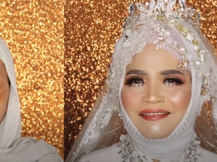 Wow! Cantiknya Nenek 65 Tahun Nikahi Pria 20 Tahun, Keriput Tertutup Makeup