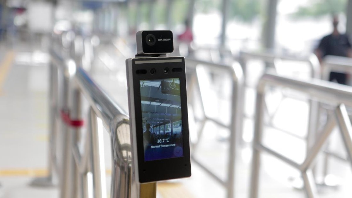 Pelaksanaan protokol kesehatan di Stasiun Pasar Senen