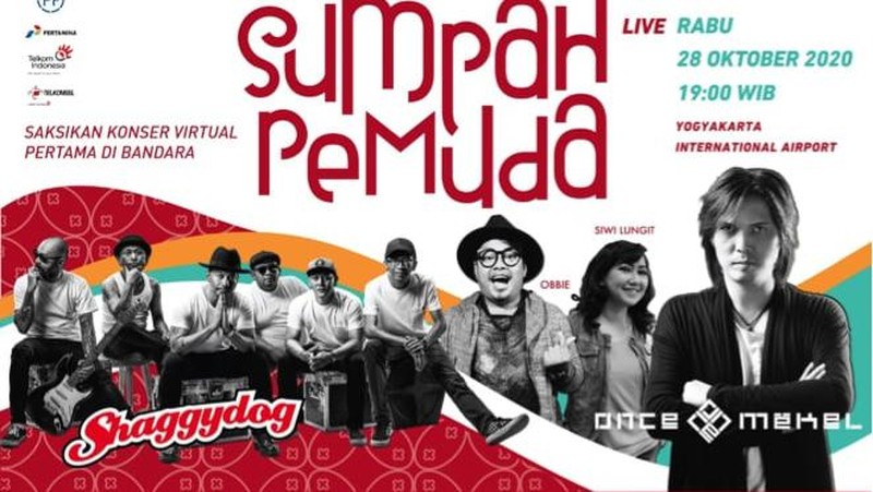 Konser virtual Sumpah Pemuda ini merupakan konser virtual pertama di Indonesia yang diadakan di bandara