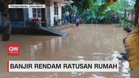 VIDEO: Banjir Rendam Ratusan Rumah di Pangandaran