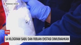 VIDEO: 14 Kg Sabu dan Ribuan Ekstasi Dimusnahkan