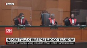 VIDEO: Hakim Tolak Eksepsi Djoko Tjandra