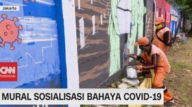 VIDEO: Mural Sosialisasi Bahaya Covid-19