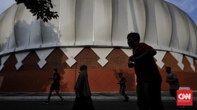 FOTO: Antusiasme Warga Berolahraga di Velodrome Saat Corona