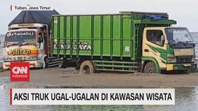 VIDEO: Aksi Truk Ugal-Ugalan di Kawasan Wisata