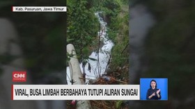 VIDEO: Viral Busa Limbah Berbahaya Tutupi Aliran Sungai