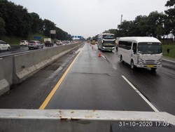 Tol Japek Km 47-61 Arah Cikampek Contraflow