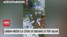 VIDEO: Limbah Medis Uji Covid-19 Dibuang di Tepi Jalan