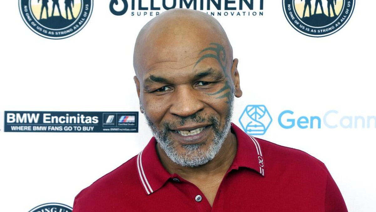 FILE - In this Aug&period; 2&comma; 2019&comma; file photo&comma; Mike Tyson attends a celebrity golf tournament in Dana Point&comma; Calif&period; Tyson and Roy Jones Jr&period; got permission from California's athletic commission to return to the boxing ring next month because their fight would be strictly an exhibition of their once-unparalleled skills&period; &lpar;Photo by Willy Sanjuan&sol;Invision&sol;AP&comma; File&rpar;