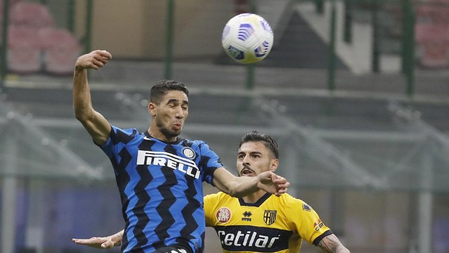 Inter Milan hanya mampu bermain imbang 2-2 dengan tamunya, Parma dalam lanjutan Liga Italia.