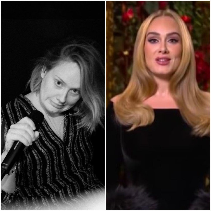 <p>Dari foto before after ini, perubahan Adele sangat terlihat jelas ya, Bunda. (Foto: Instagram @adele)</p>