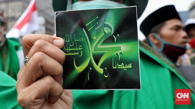 FOTO: Aksi 211 Bela Nabi di Kedubes Prancis