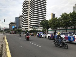 Massa Demo Kedubes Prancis Bubar, Lalin di Jalan MH Thamrin Dibuka Kembali