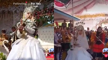 img-title Pengantin Wanita Jadi Mayoret di Pelaminan, Auto Viral