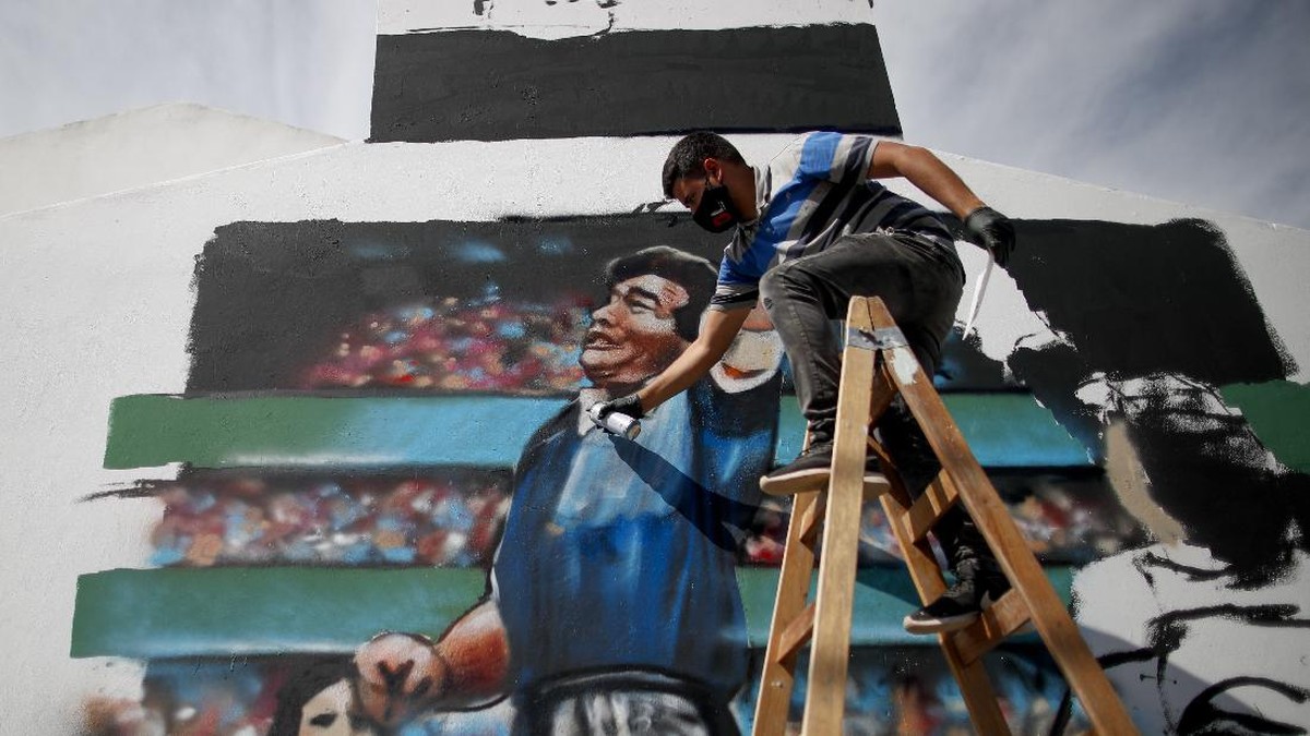 FOTO: Dukungan dan Cinta Argentina untuk Maradona yang Sakit