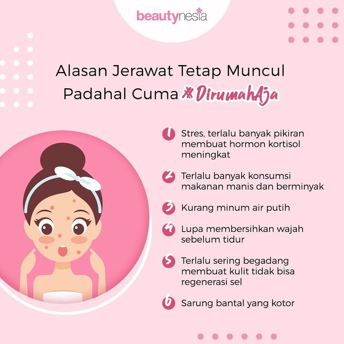 Infografis - alasan jerawat muncul di rumah aja Infografis - alasan jerawat muncul di rumah aja