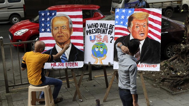 Kata Trump dan #Elections2020 menjadi perhatian publik di media sosial.