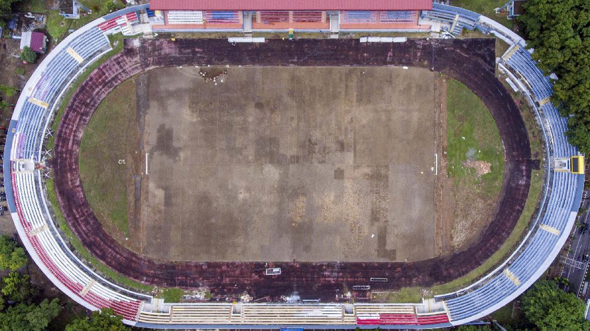FOTO : Stadion Bumi Sriwijaya Bersolek untuk Piala Dunia U-20