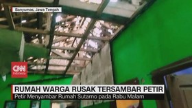 VIDEO: Rumah Warga di Banyumas Rusak Tersambar Petir