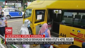 VIDEO: 9 Pasien Covid-19 Dievakuasi ke Wisma Atlet & Hotel