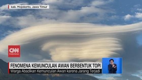 VIDEO: Fenomena Kemunculan Awan Berbentuk Topi