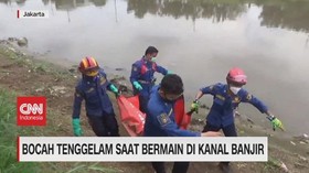 VIDEO: Bocah tenggelam Saat Bermain di Kanal Banjir Timur