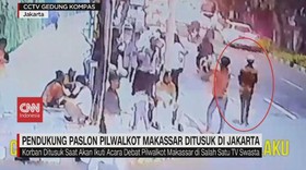 VIDEO: Pendukung Paslon Pilwalkot Makassar Ditusuk di Jakarta