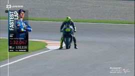 VIDEO: Momen Valentino Rossi Gagal Finis di MotoGP Eropa