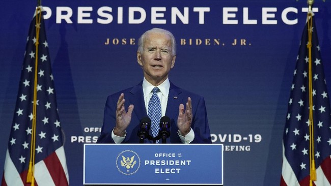 Presiden terpilih Joe Biden mengungkap rencana paket stimulus yang dirancang untuk memulihkan perekonomian AS sebesar US$1,5 triliun.