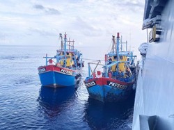 Curi Ikan di Selat Malaka, 3 Kapal Nelayan Malaysia Ditangkap TNI AL