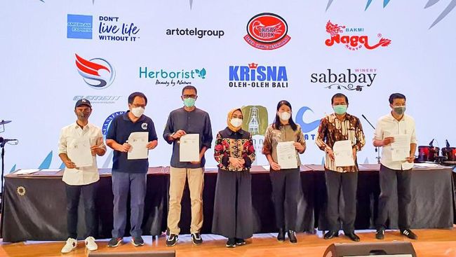 Demi mempromosikan pariwisata Indonesia lewat brand Wonderful Indonesia, Kemenparekraf menggandeng 12 mitra co-branding di Bali.