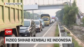 VIDEO: Sambut Rizieq Shihab, Lalin Menuju Bandara Macet Total