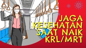 Jaga Kesehatan Saat Naik KRL/MRT